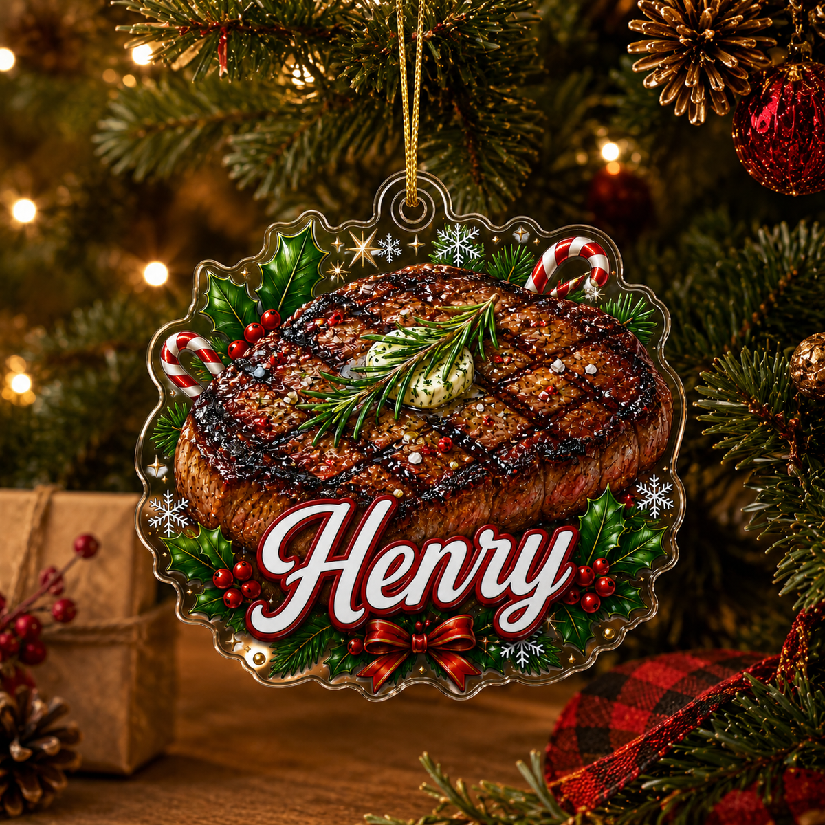 Custom Name Food Acrylic - Grilled Steak