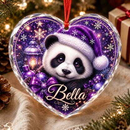 Purple Animal At Christmas Panda