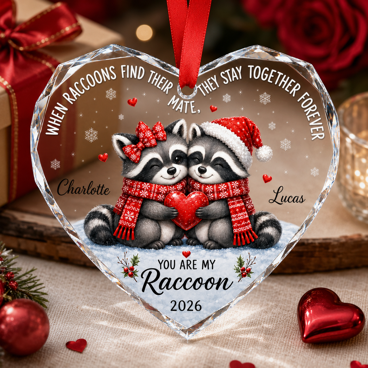 Custom Animal Couple Raccoon