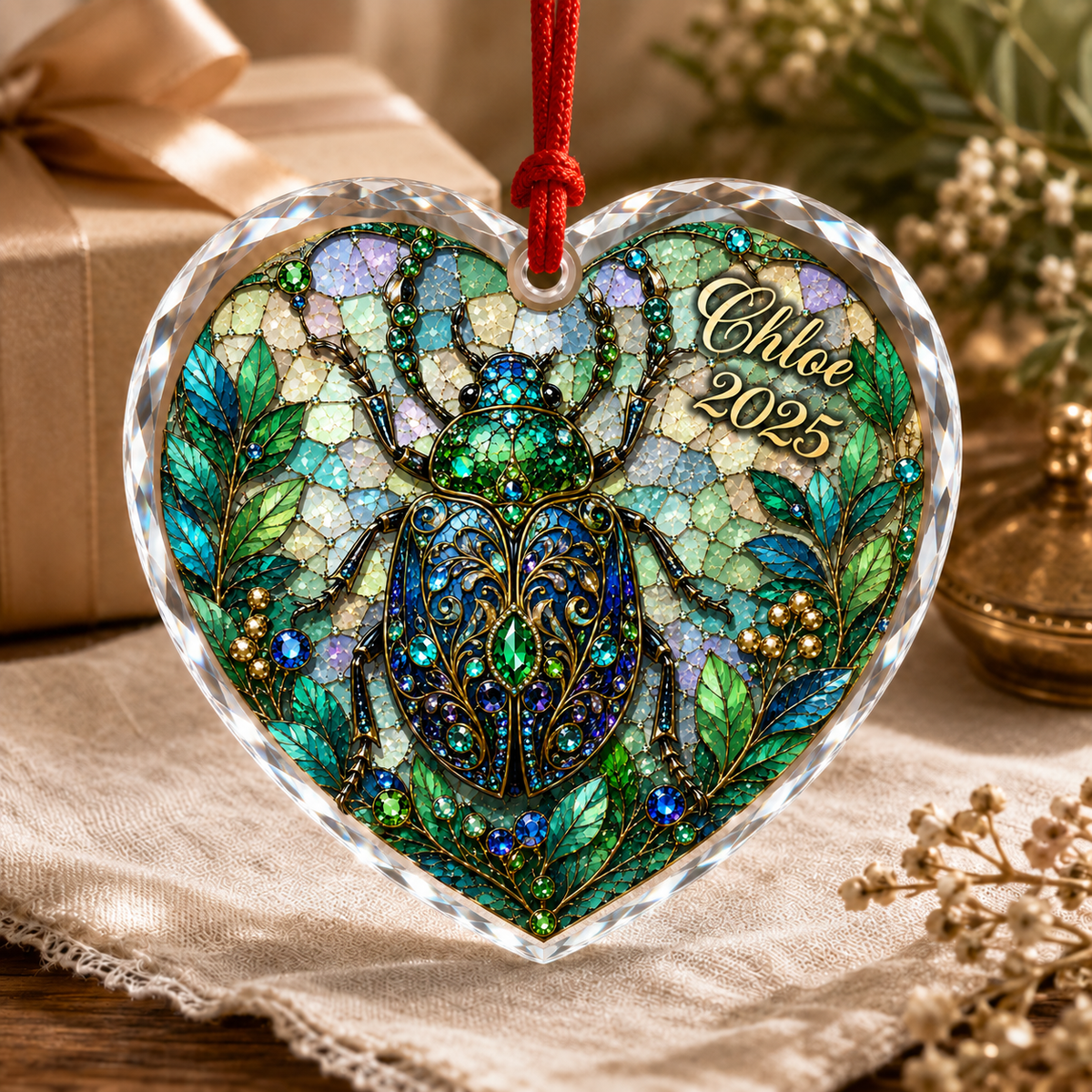 Custom Name Glass Animal Beetle