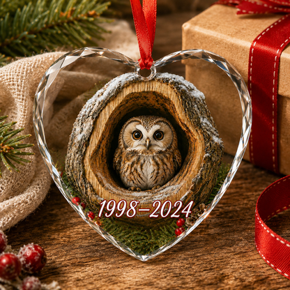 Glass ornament Animal Owl