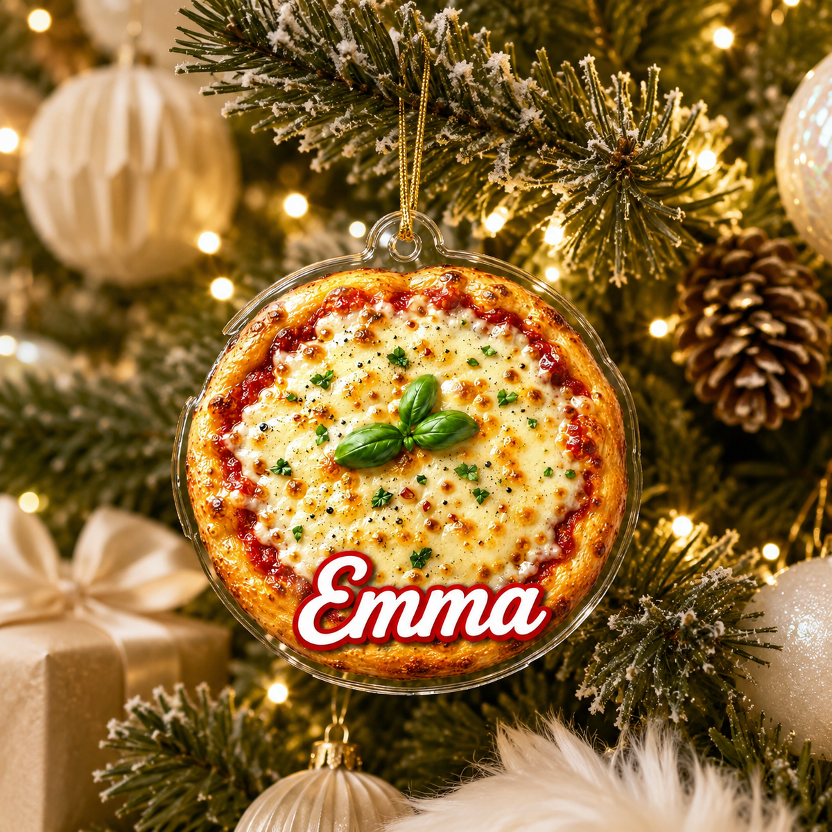 Breakfast Custom Name Mini Cheese Pizza Acrylic