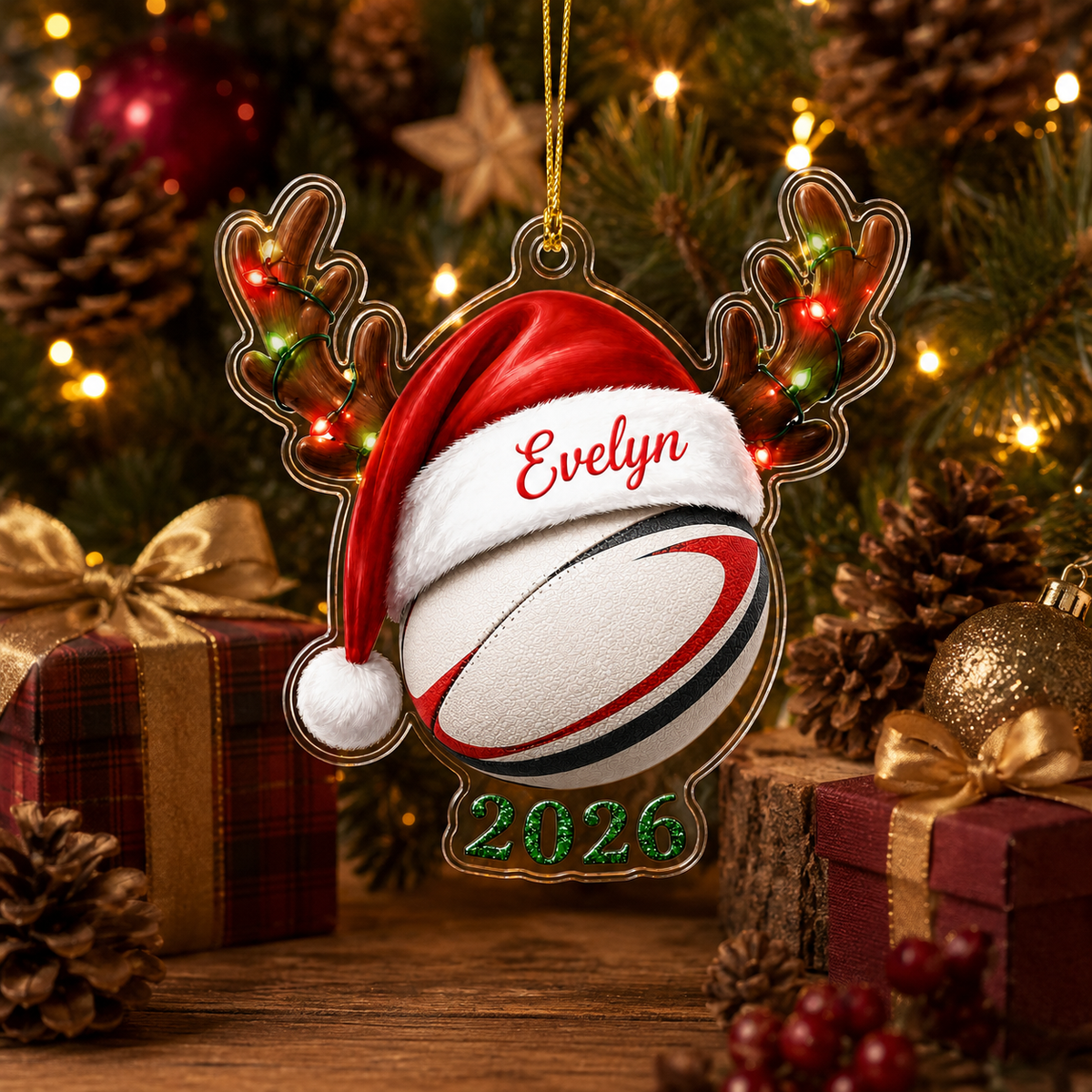 Christmas Sports 2026 Rugby Acrylic