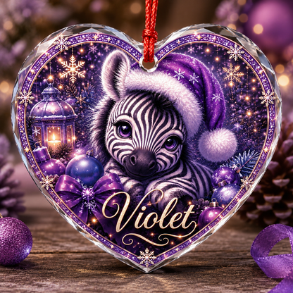 Purple Animal At Christmas Zebra