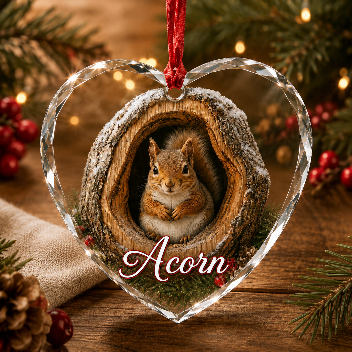 Glass ornament Animal Squirrel