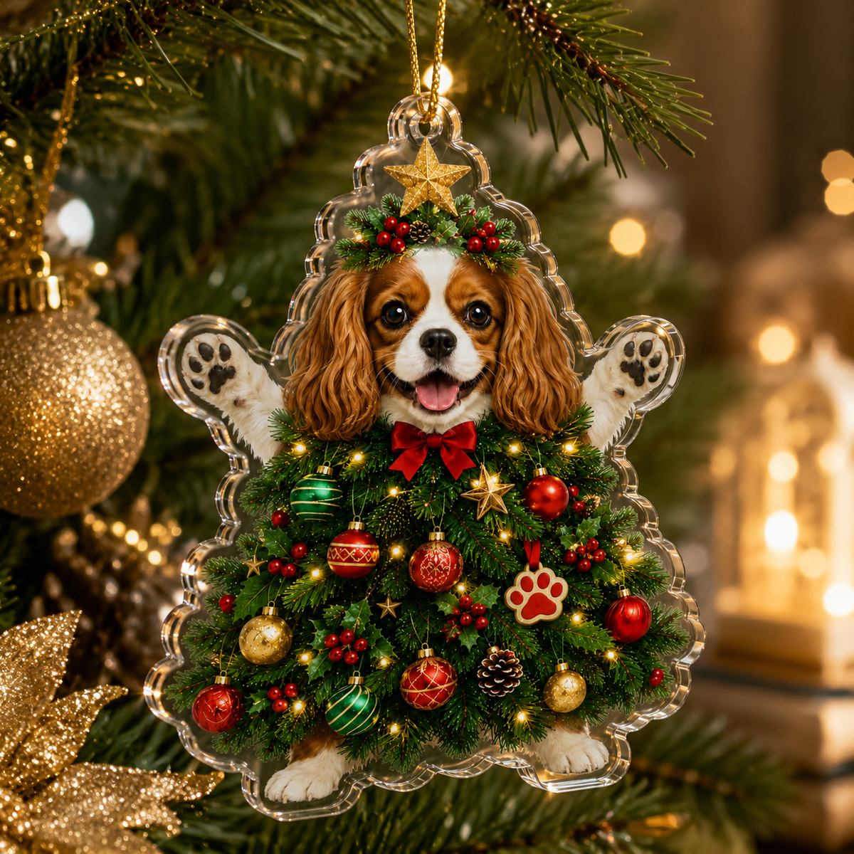 Dog Santa Tree Cavalier King Charles Spaniel