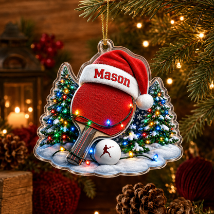 Custom Sports Christmas Acrylic - Table Tennis