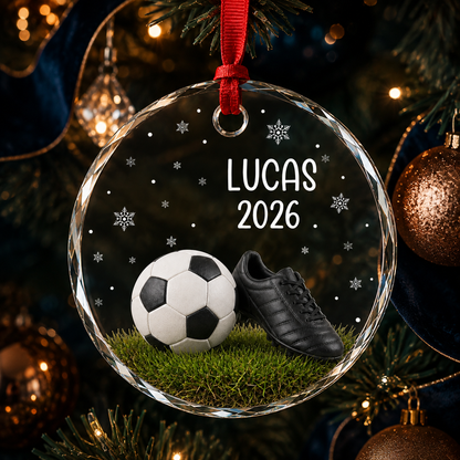 Sport Glass Ornament Soccer Field