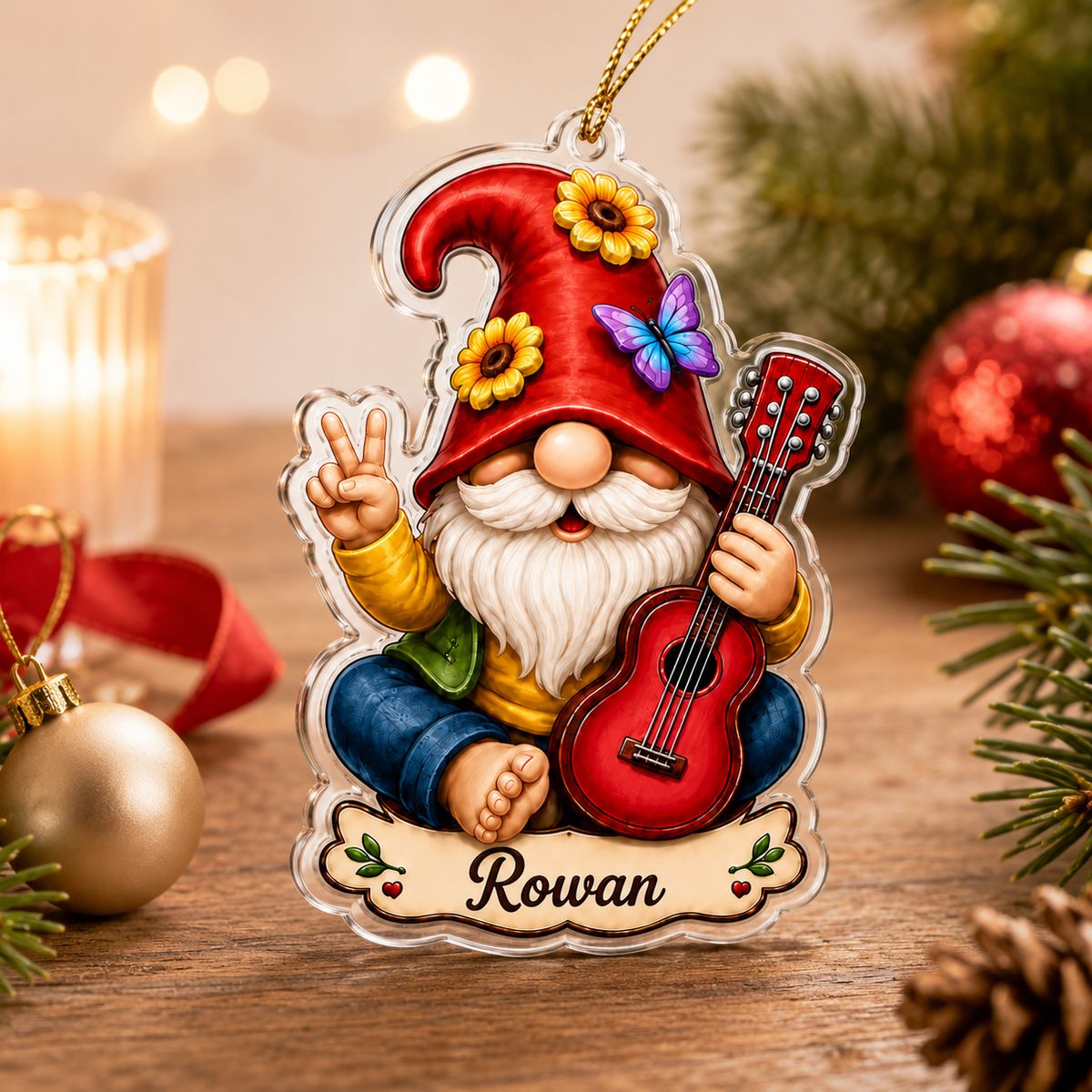 Guitar Custom Name Acrylic - Guitar Gnome