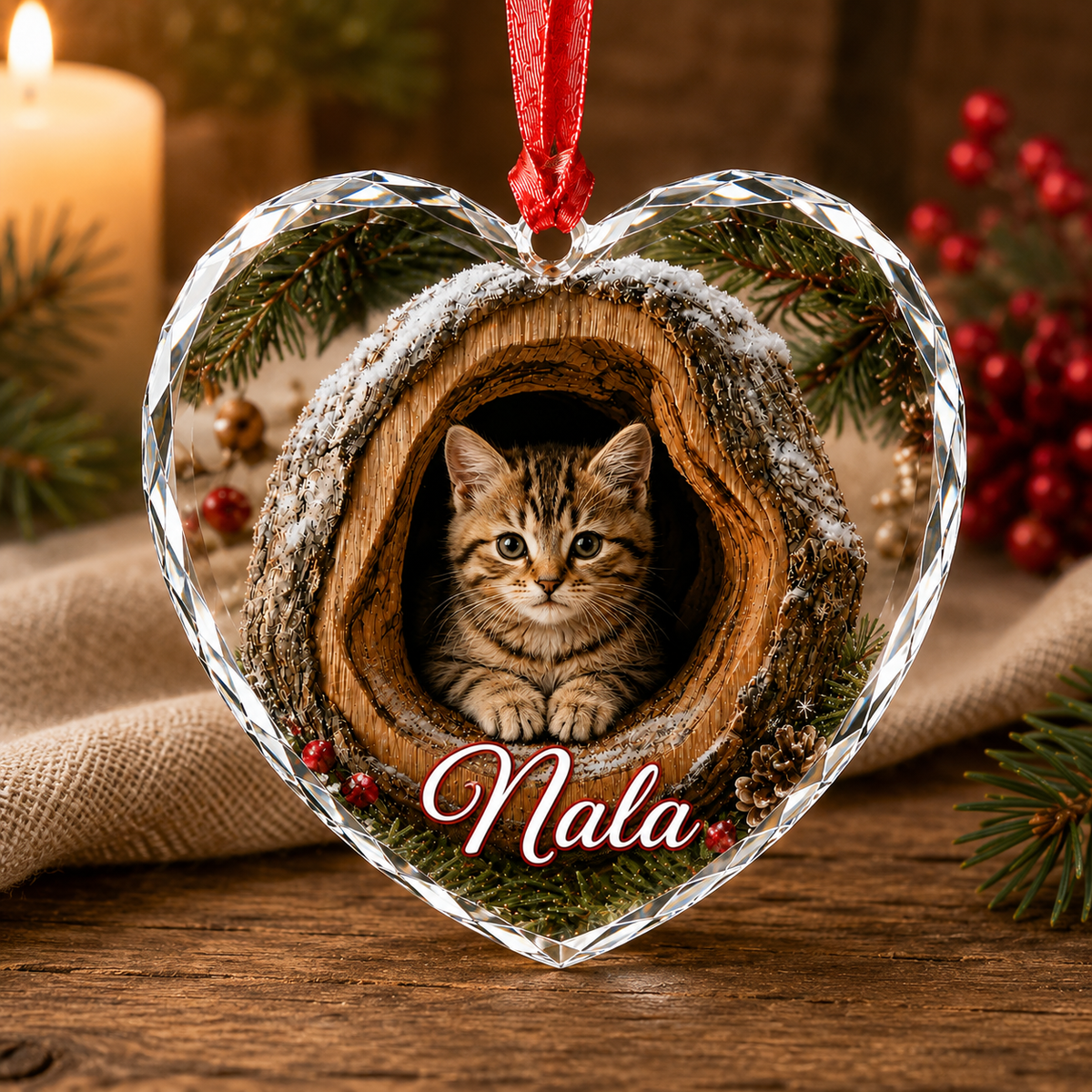 Glass ornament Animal Cat