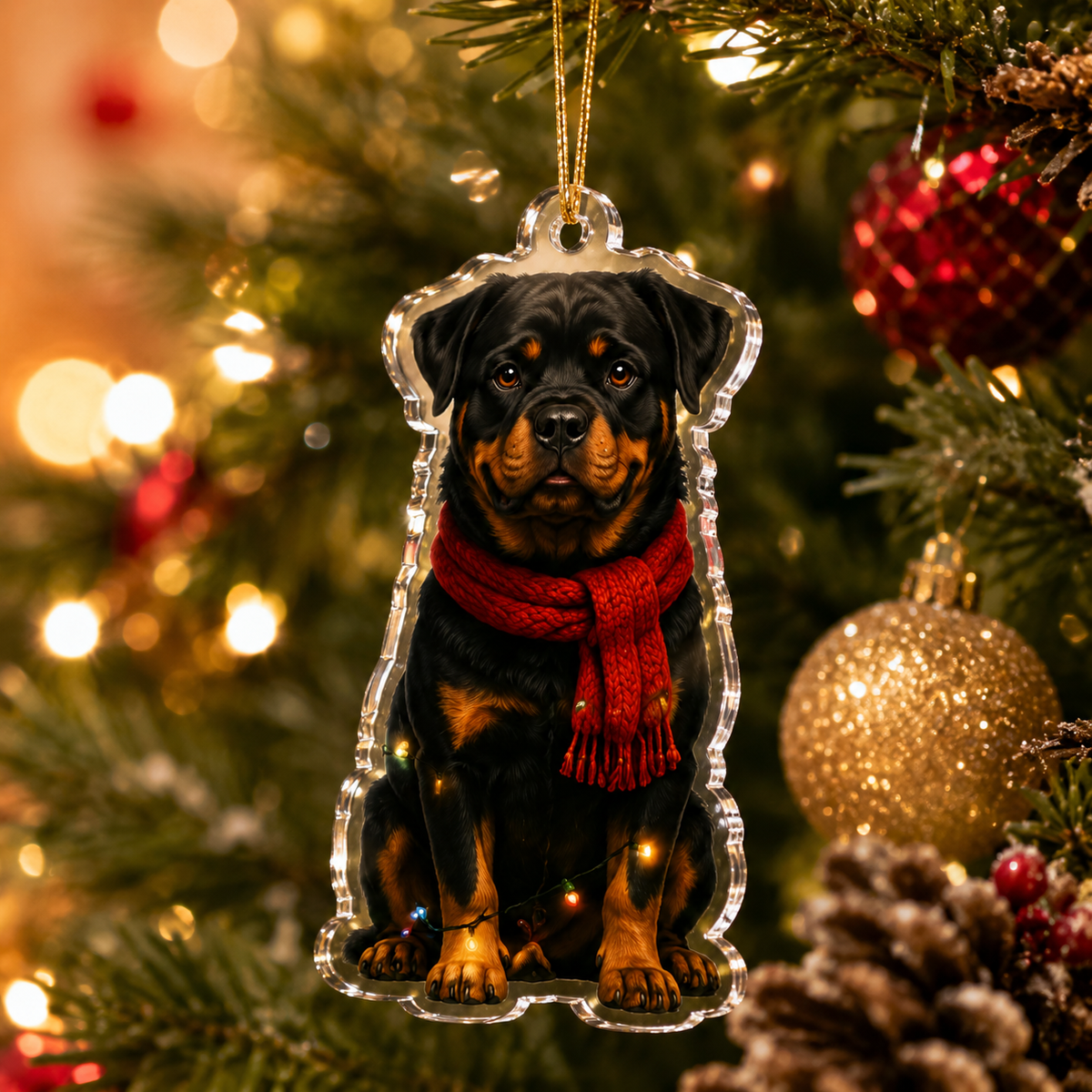 Dog Christmas Ledlight Rottweiler