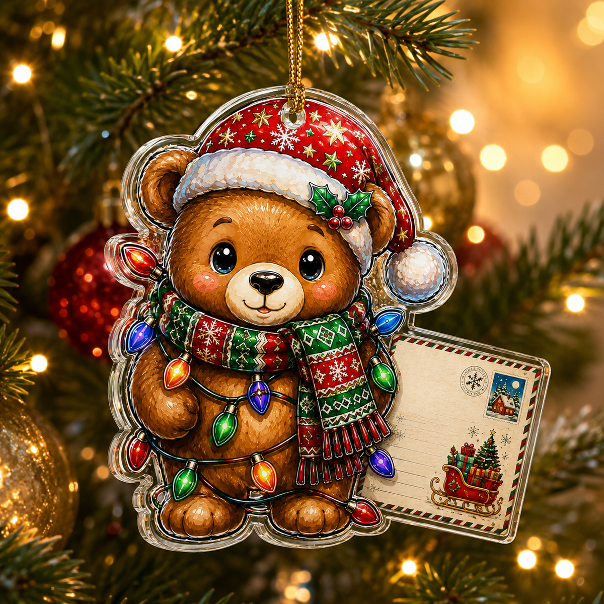 Animal With Christmas Led Bear
