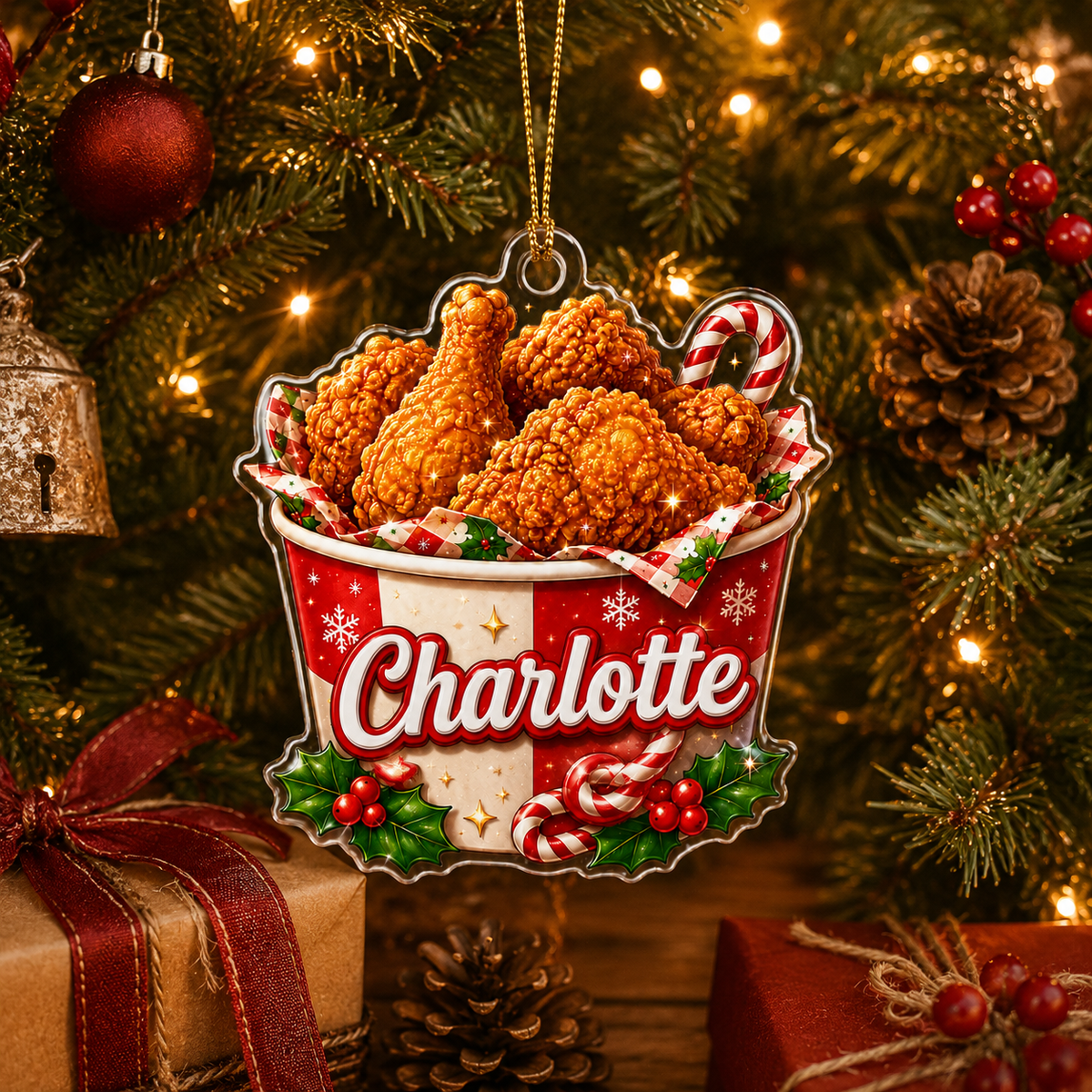 Custom Name Food Acrylic - Fried Chicken
