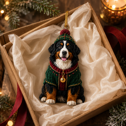 Dog Chrismast With Noel Sweater Bearnes Mountain Dog