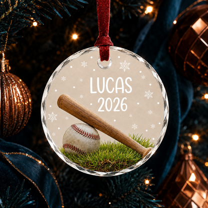 Sport Glass Ornament Baseball Field