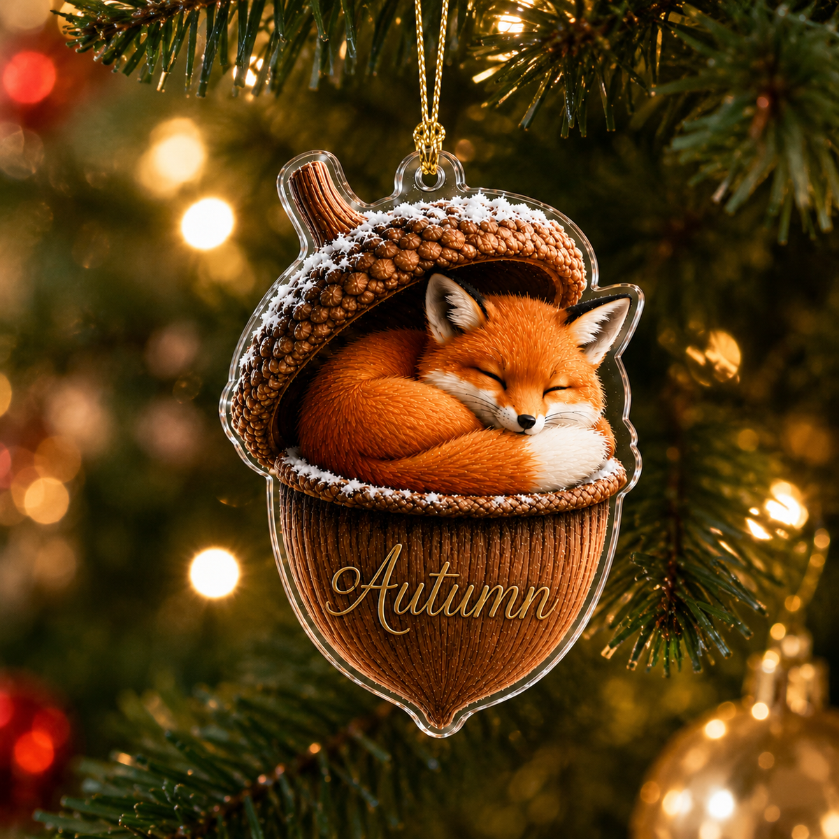 Animal Tree Decor Acrylic Fox