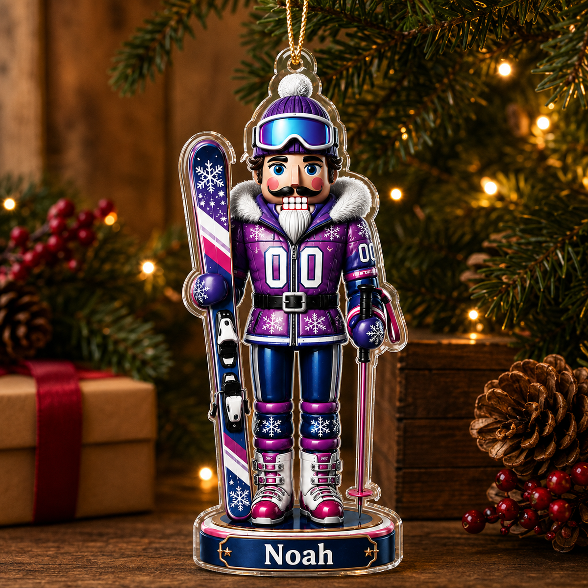 Sports Nutcracker Skiing Acrylic