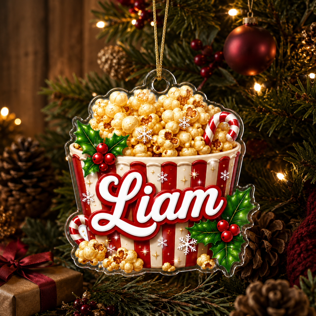 Custom Name Food Acrylic - Popcorn