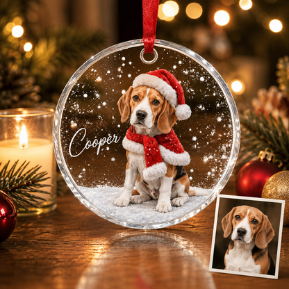 Custom Photo Dog In Snow