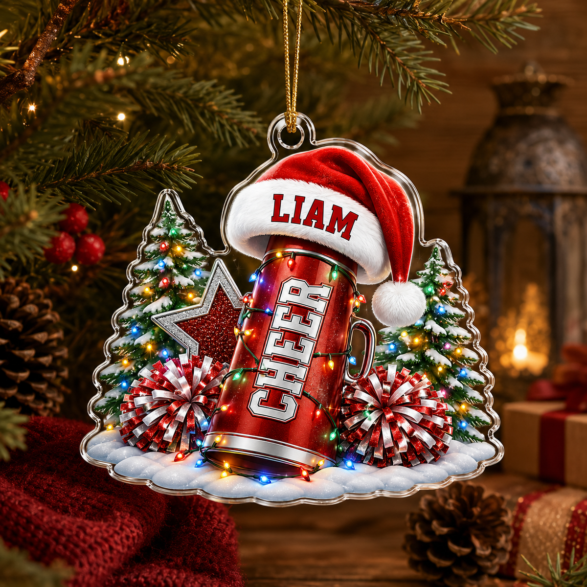 Custom Sports Christmas Acrylic - Cheerleading