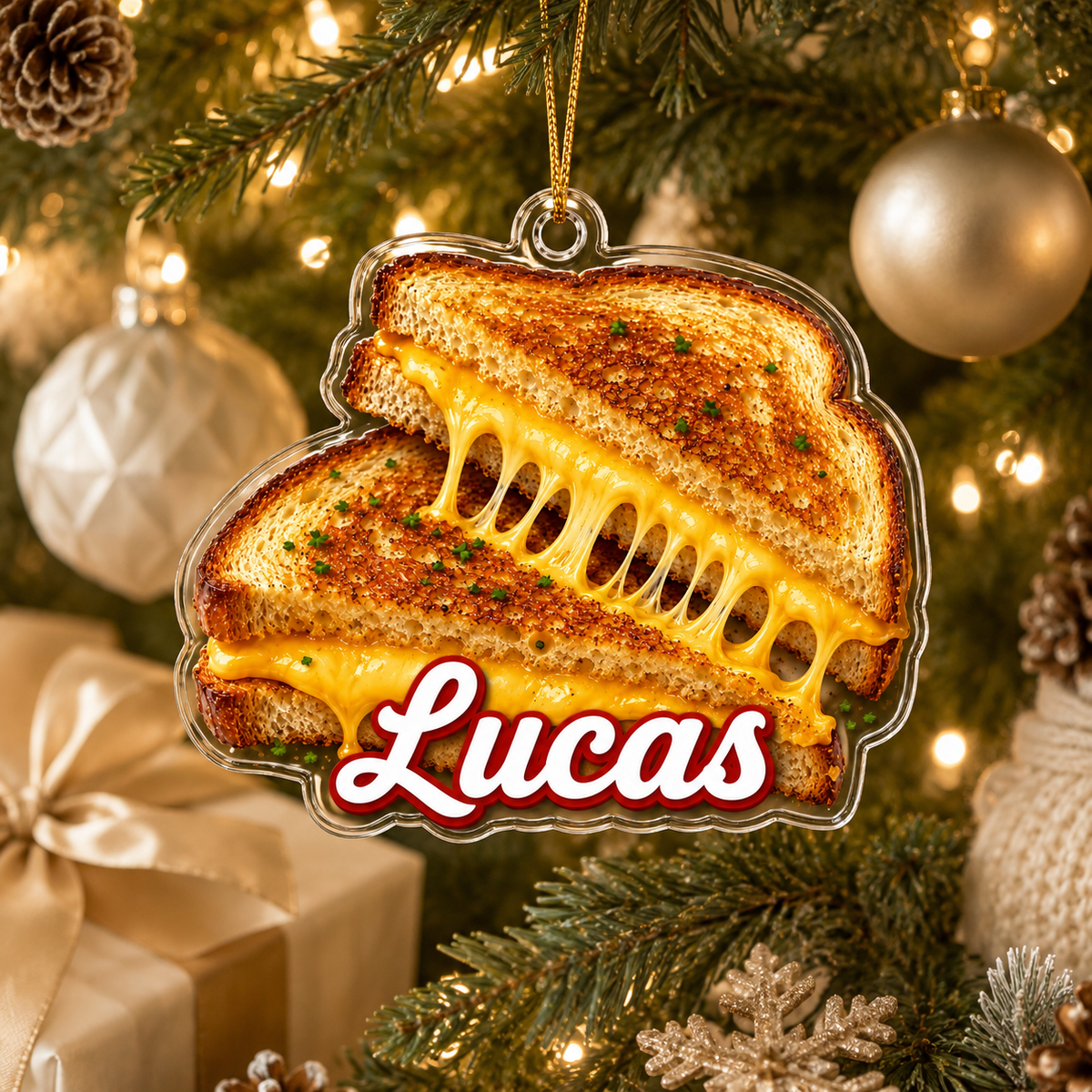 Breakfast Custom Name Grilled Cheese Sandwich Acrylic