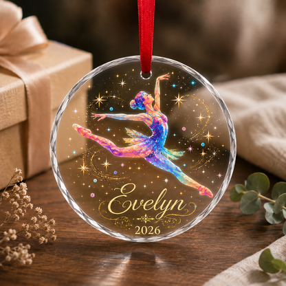 Personalized Dancing Glass Colourful Ballerina