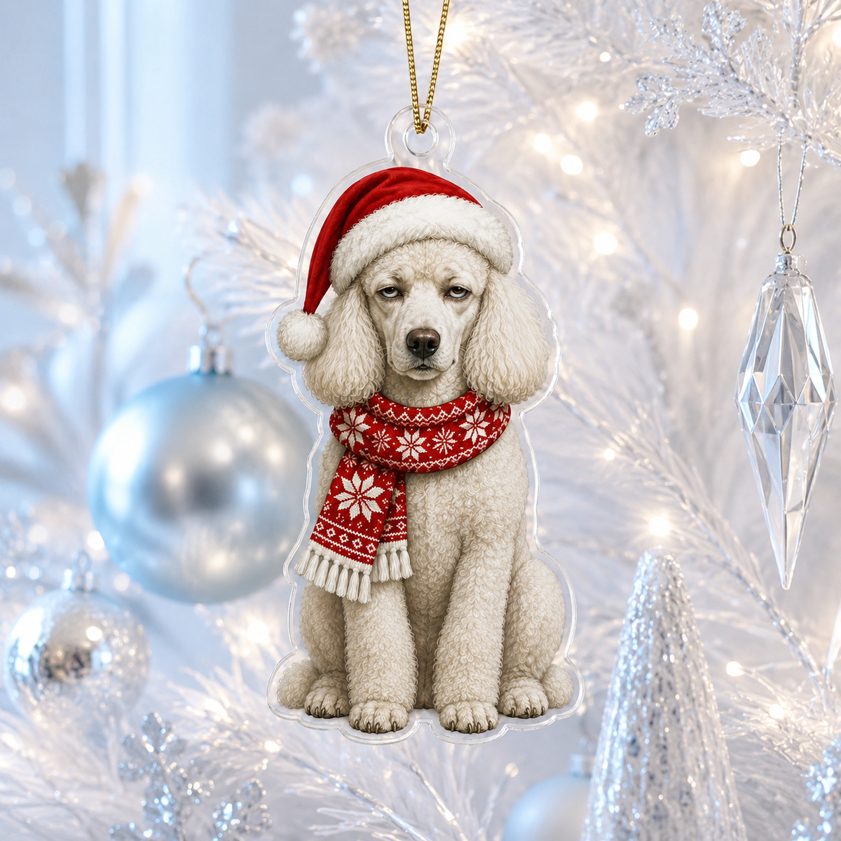 Dog Funny Christmas Poodle