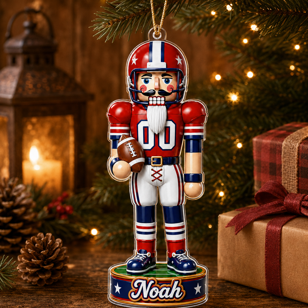 Sports Nutcracker American Football Acrylic