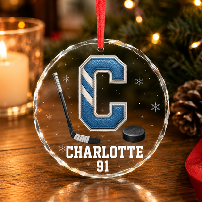 Sport Glass Alphabet Name Hockey