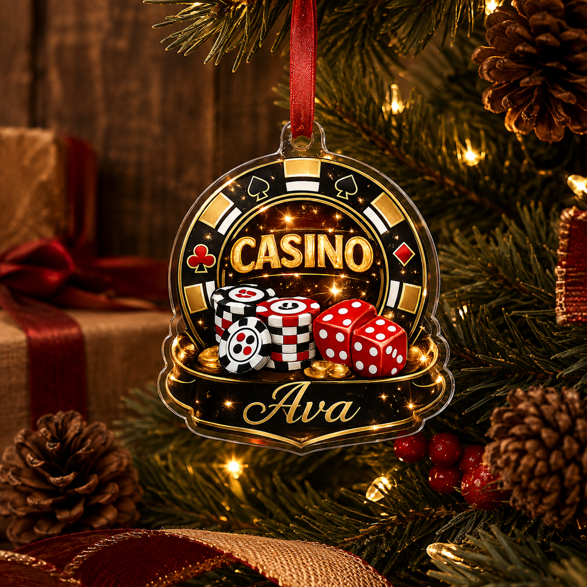 Pocker Custome Name Acrylic Winner Casino