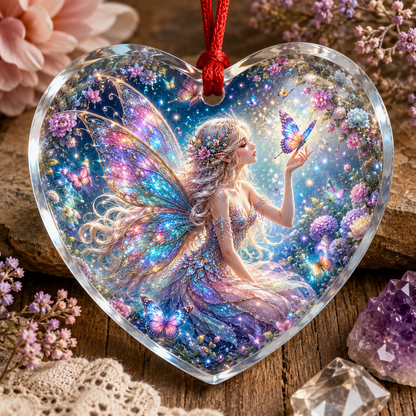 Fairy Glass Ornament Butterfly Fairy
