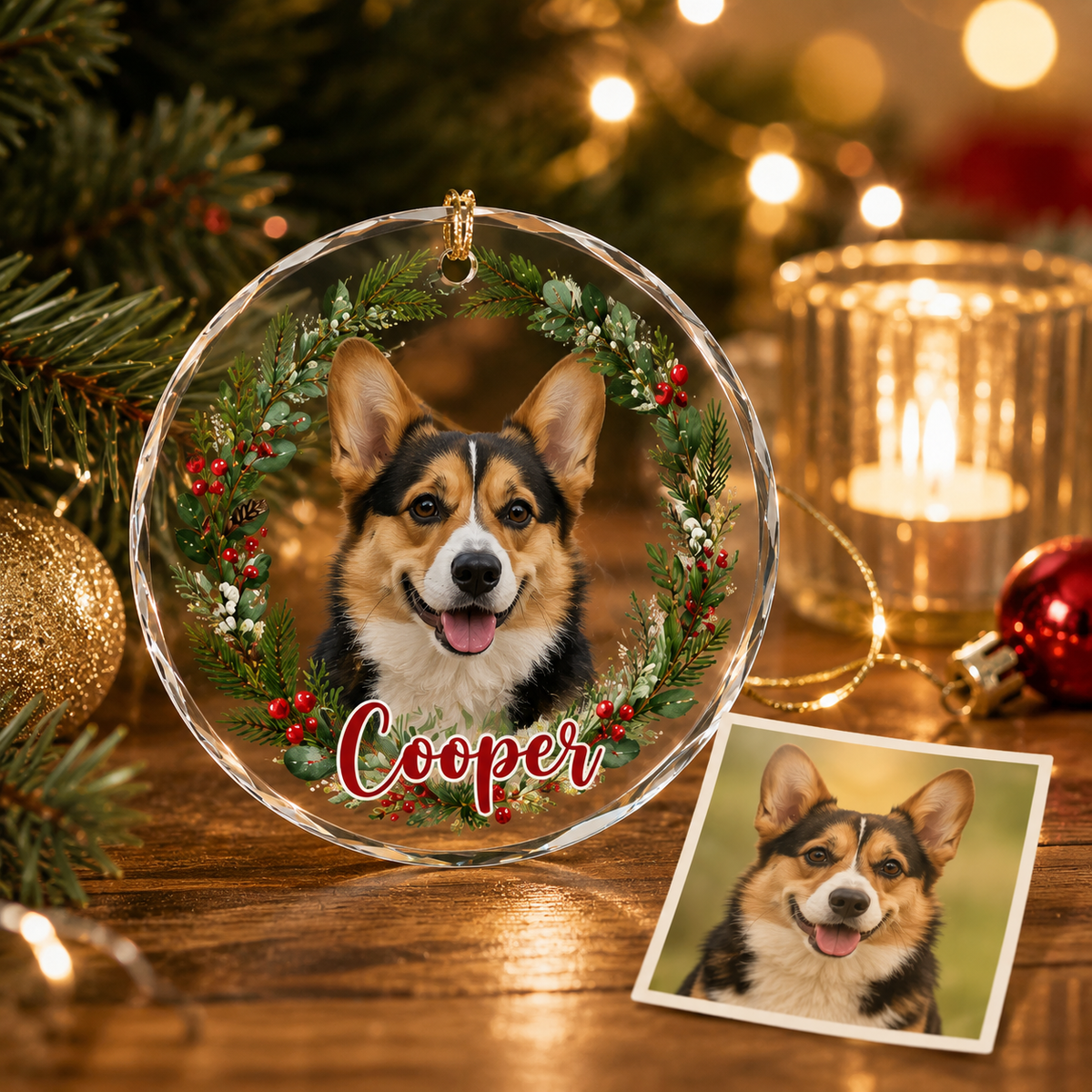 Custom Photo Dog Xmas Style 8