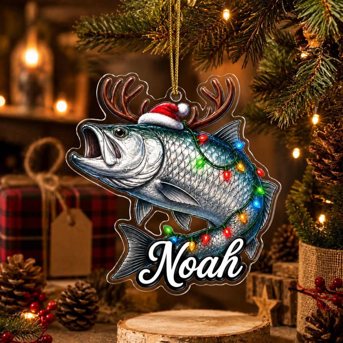 Fishing Christmas Lights Tarpon Acrylic