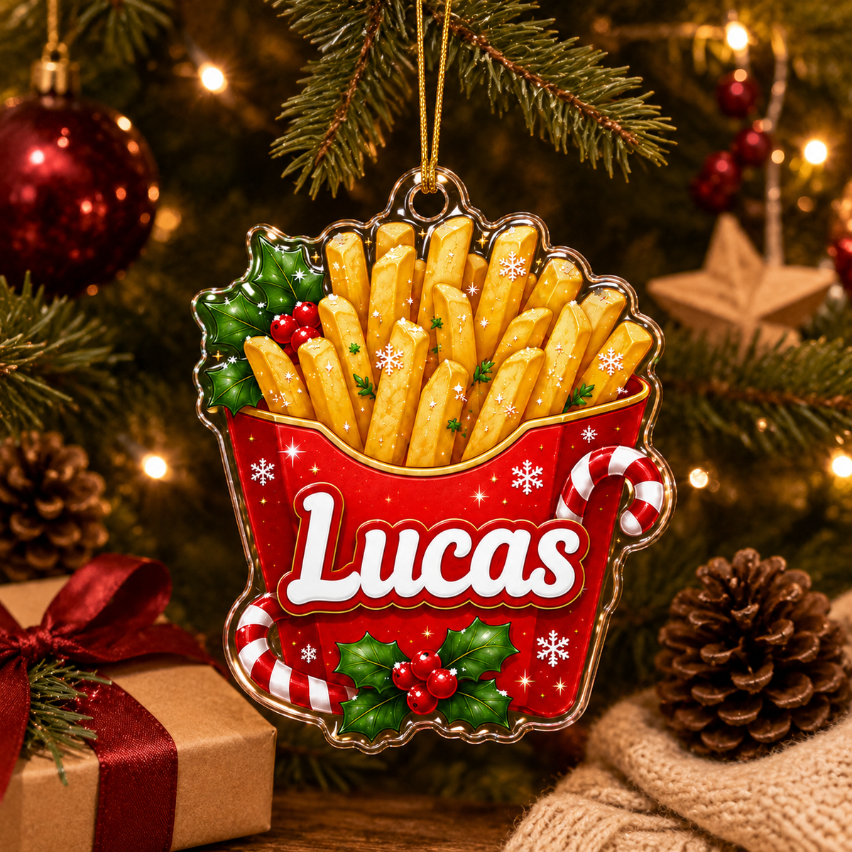 Custom Name Food Acrylic - French Fries