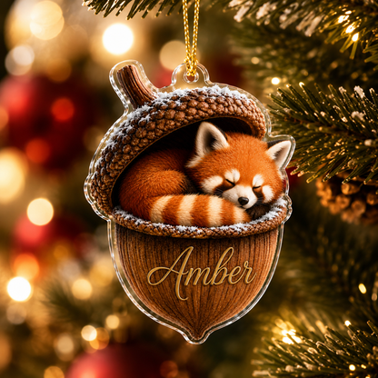 Animal Tree Decor Acrylic Red Panda