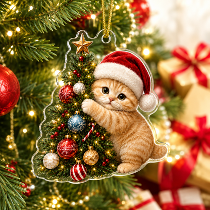 Cat With Christmas Tree Munchkin
