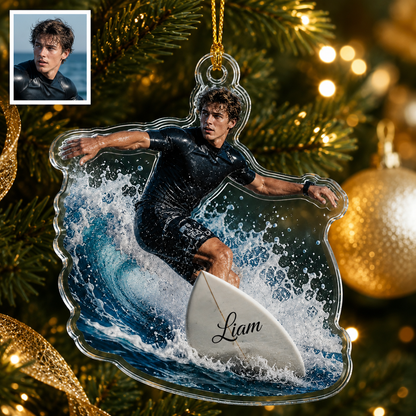 Surfing Personalize Acrylic Surfer