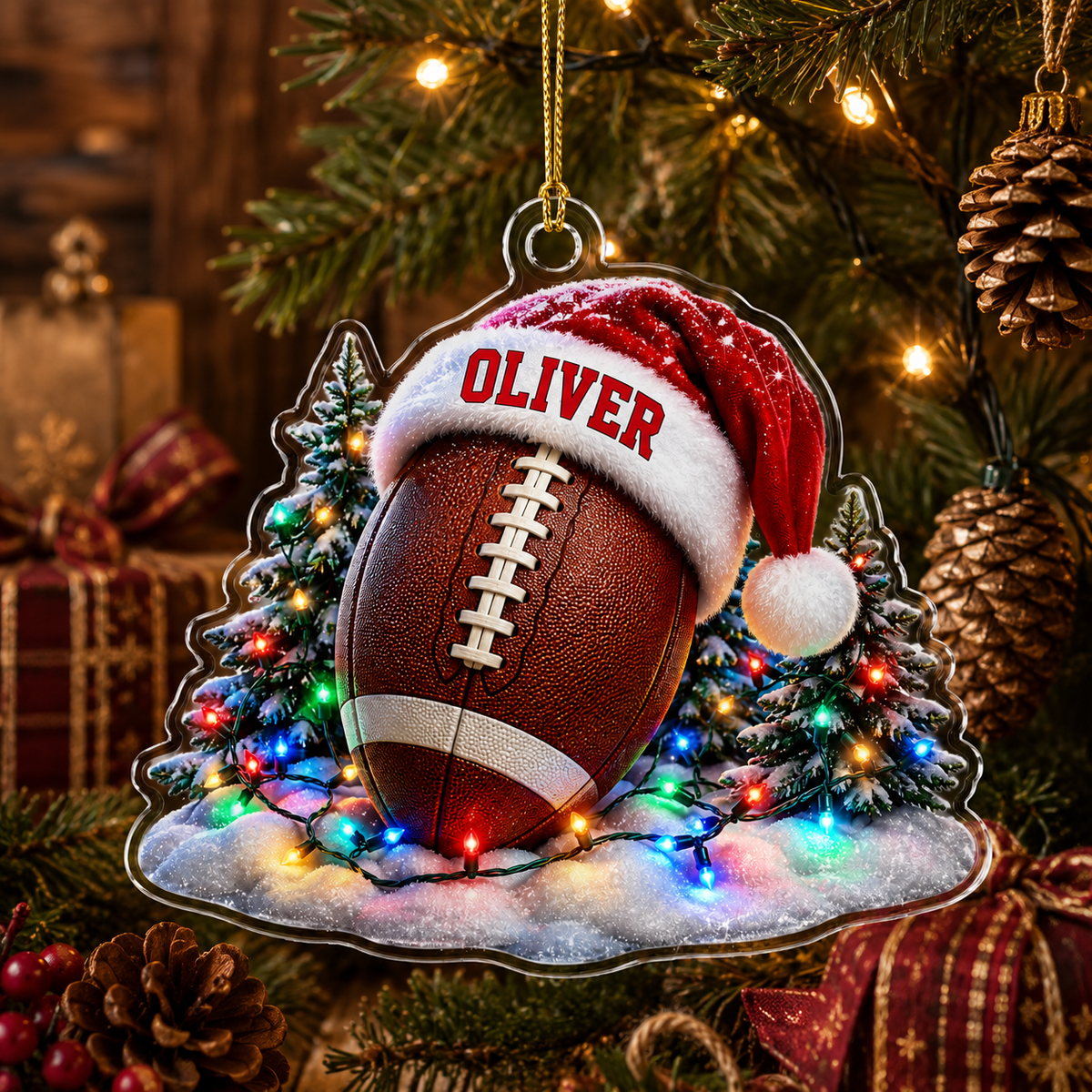 Custom Sports Christmas Acrylic - American Football