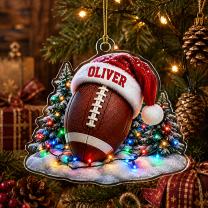 Custom Sports Christmas Acrylic - American Football