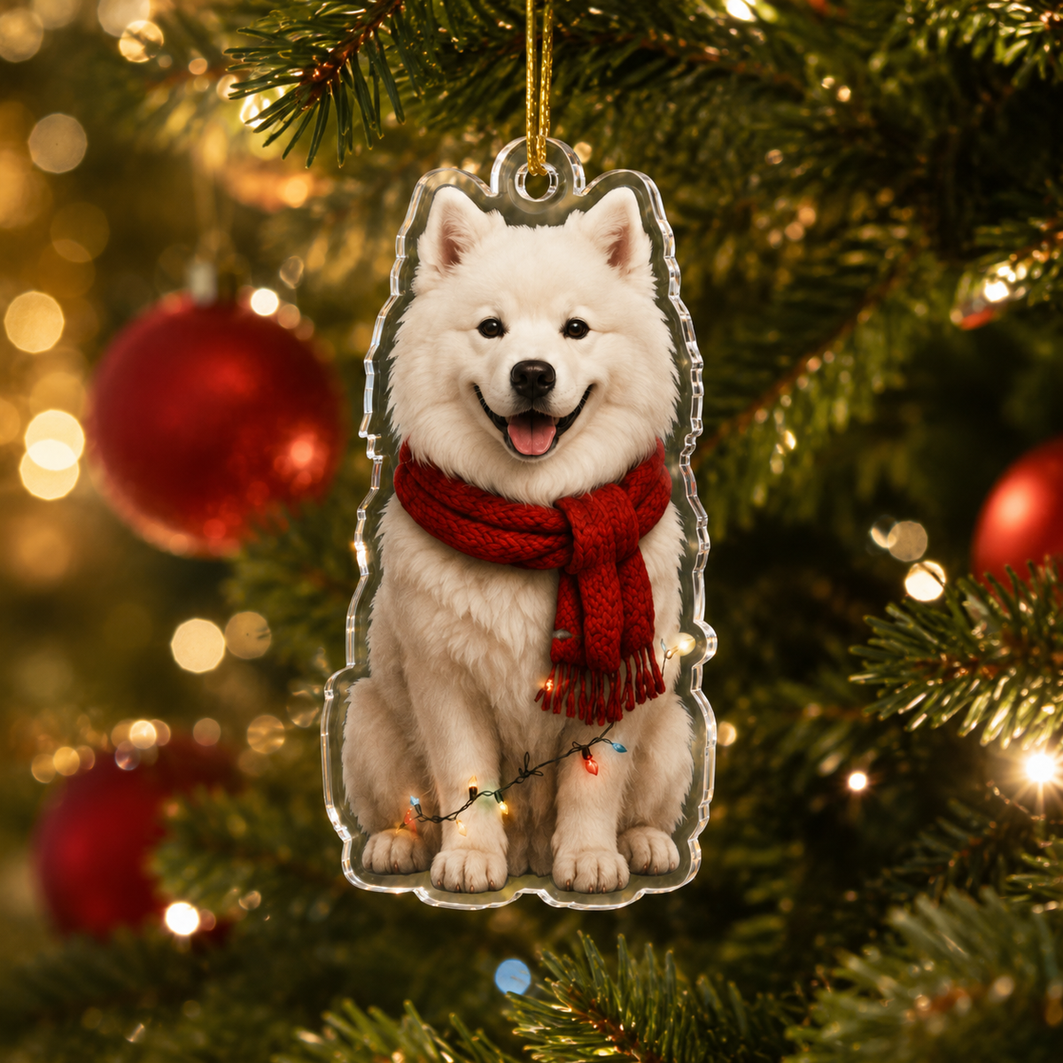 Dog Christmas Ledlight Samoyed