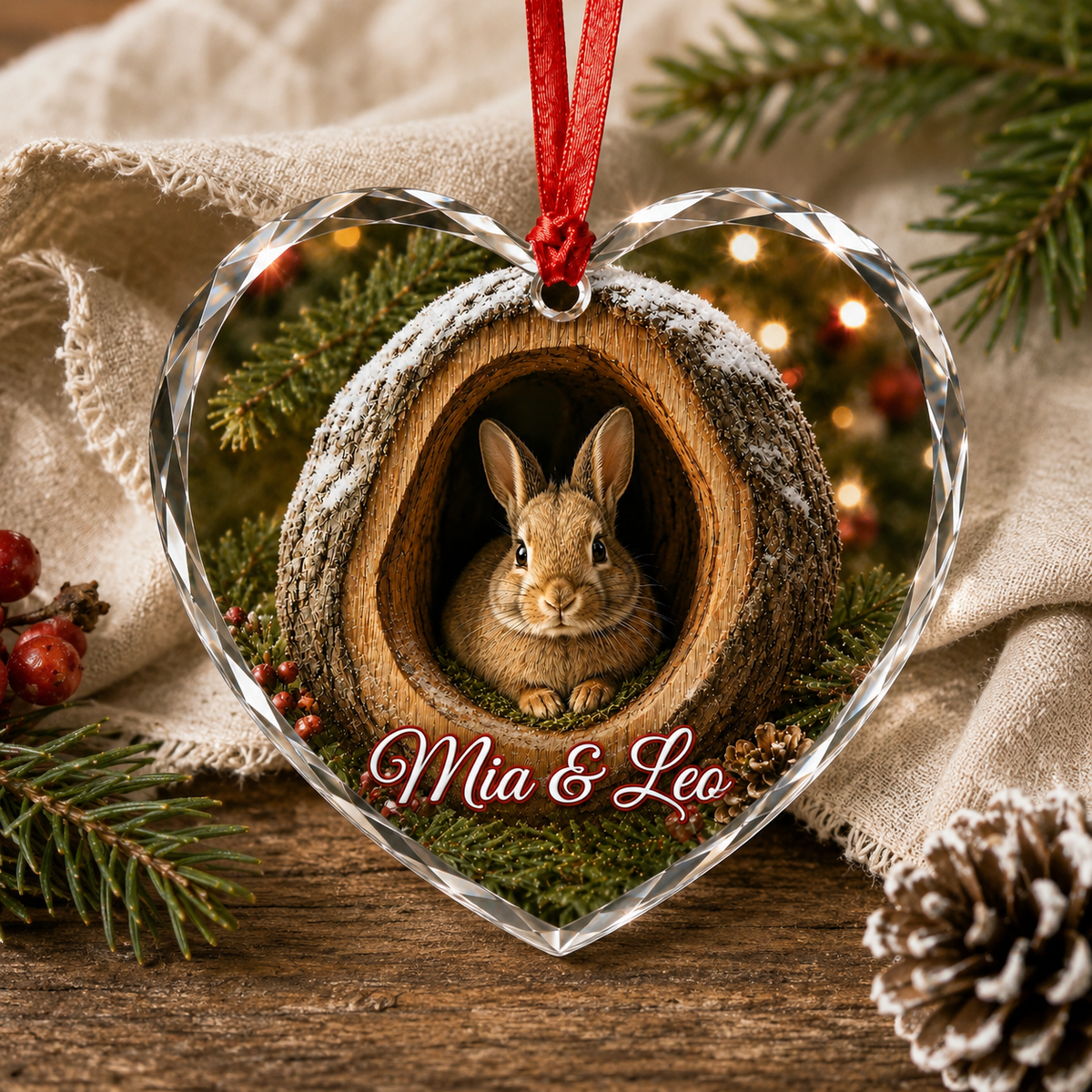 Glass ornament Animal Rabbit