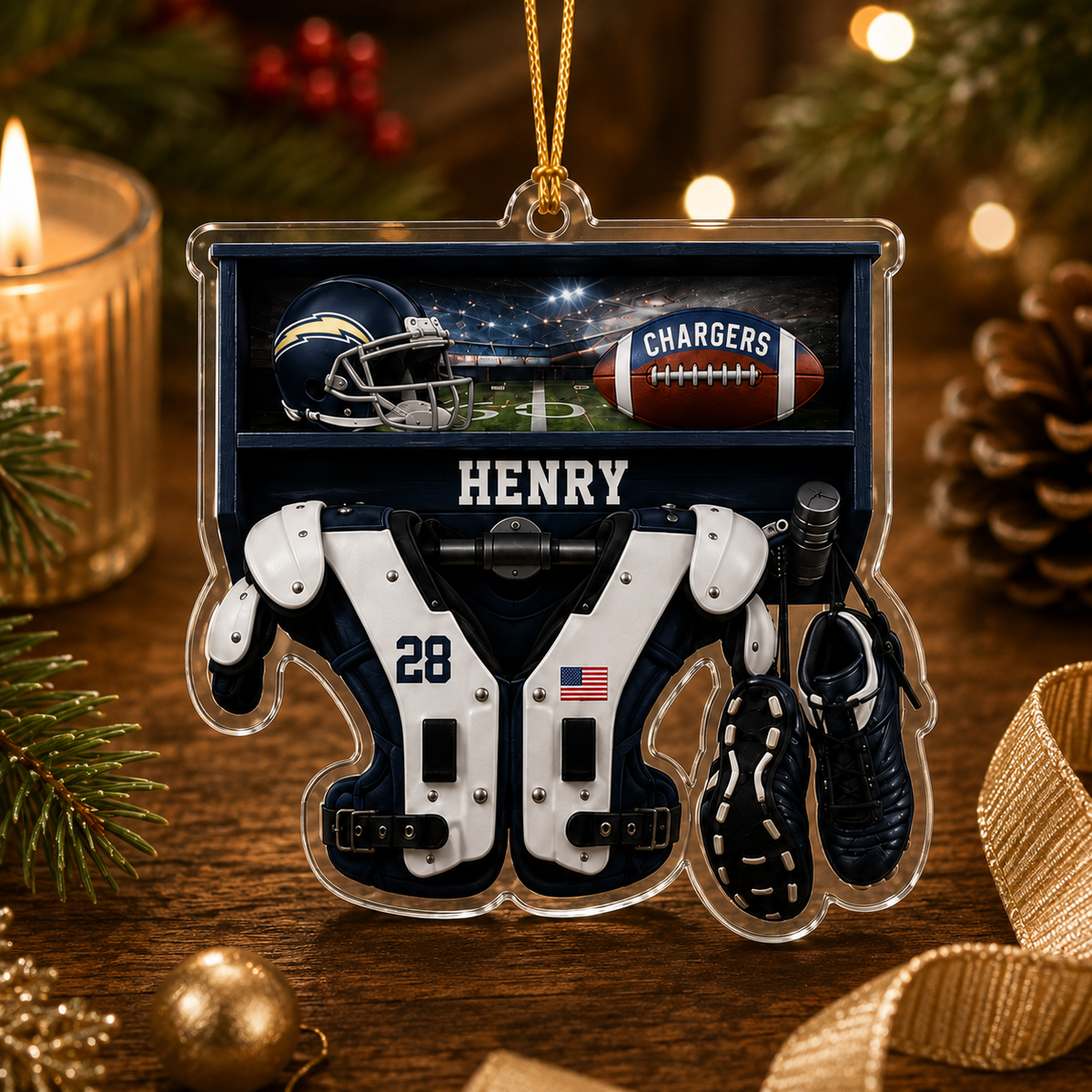 American Football Custome Name Acrylic Style 16