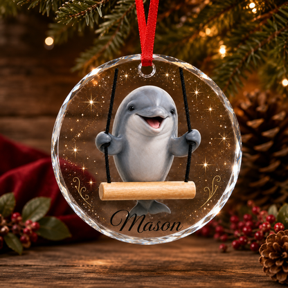Animal Glass Ornament Dolphin