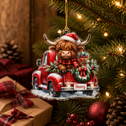 Christmas Farm Highland Cow