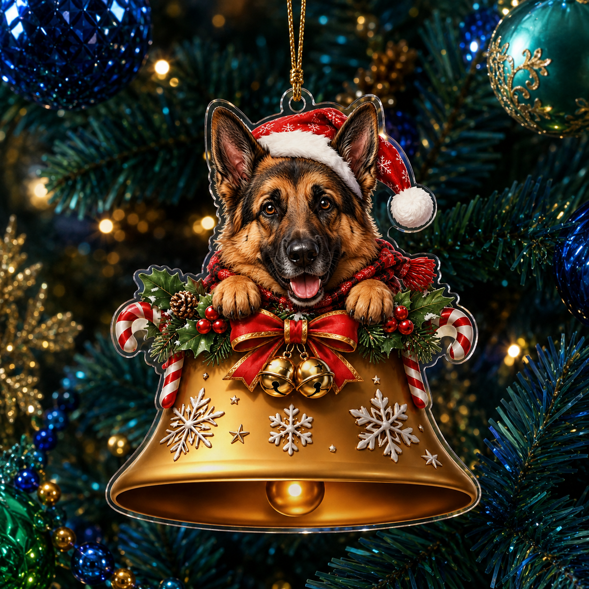 Dog Christmas Bell German Shepherd
