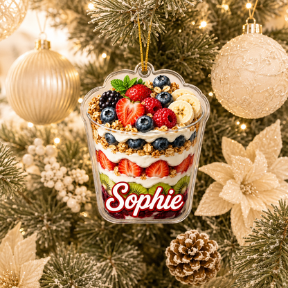 Breakfast Custom Name Yogurt and Fruit Parfait Acrylic