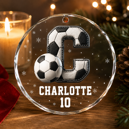 Sport Glass Alphabet Name Football