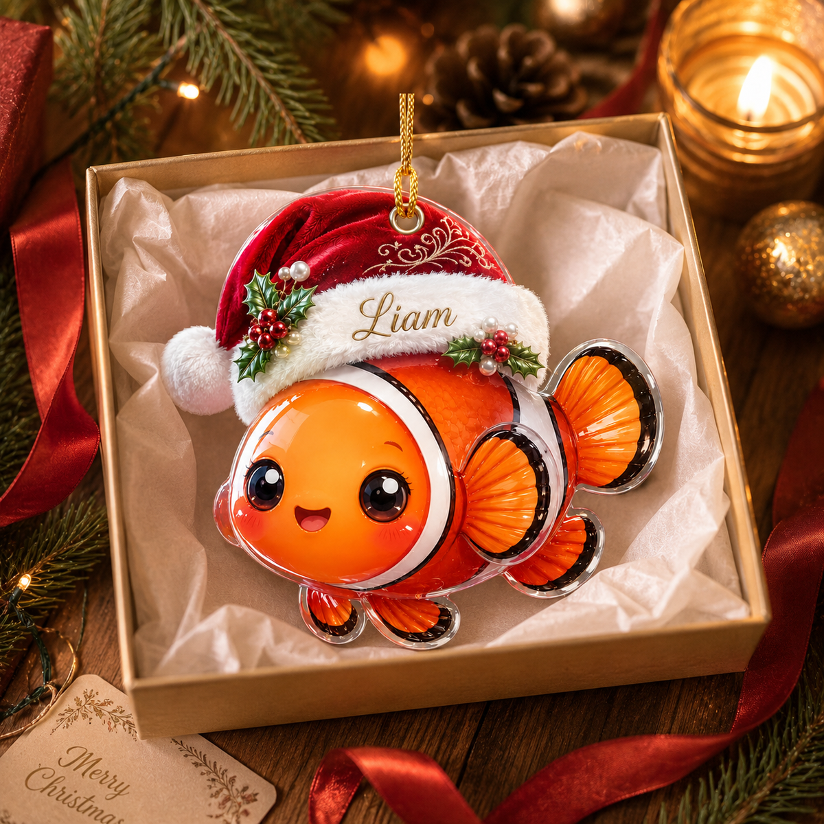 Animal With Santa Hat Clownfish