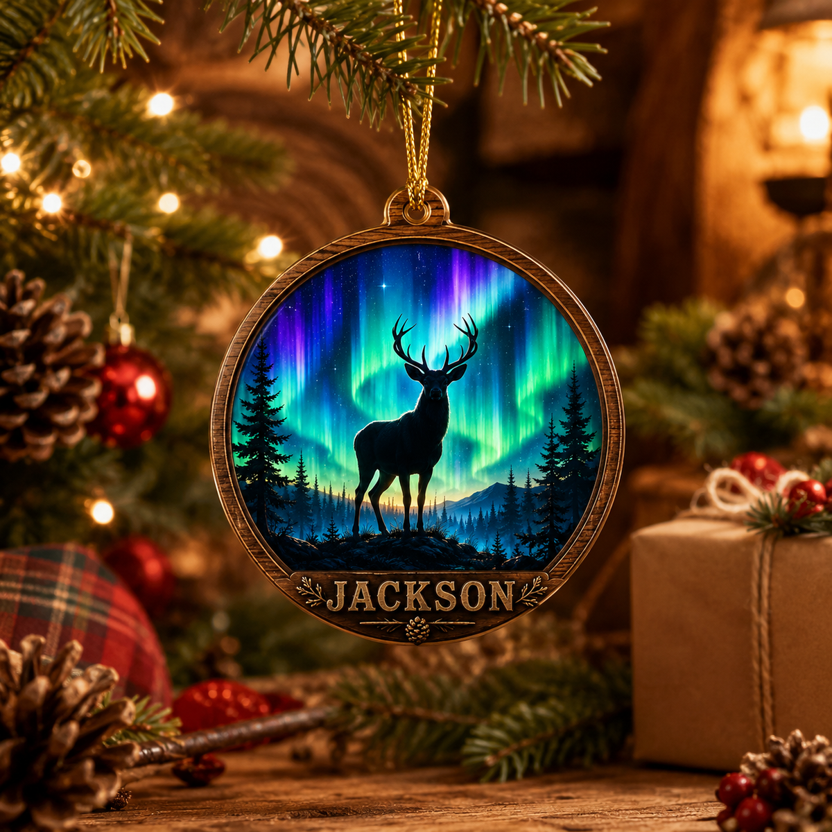 Personalized Hunting Aurora Stag Acrylic