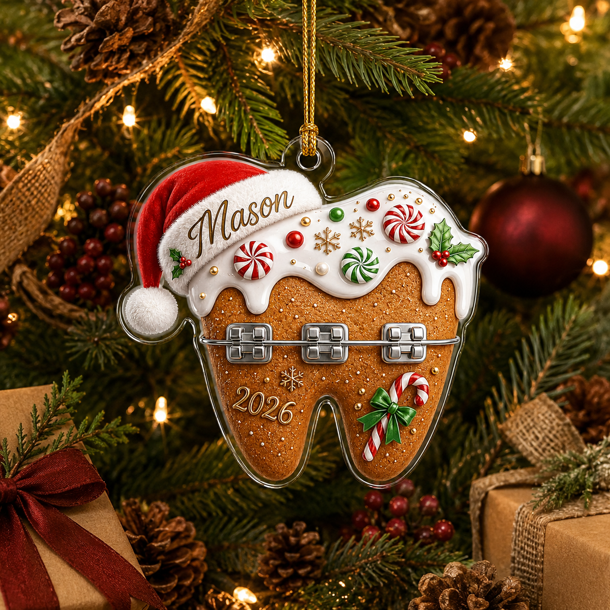 Dental Xmas Braces Tooth